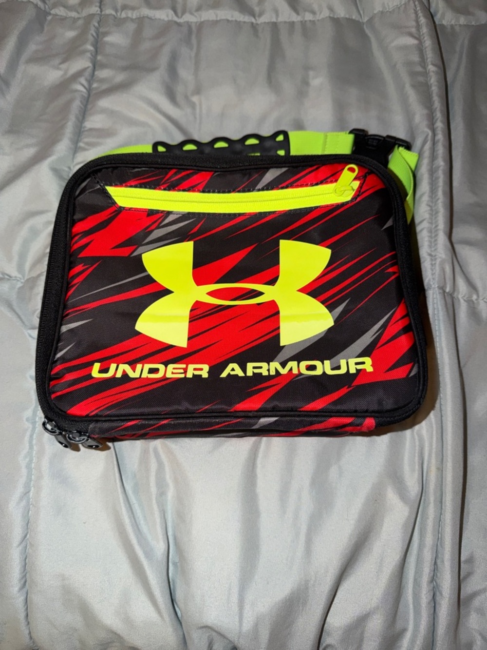 Under Armour Lunchbox Neon Yellow & Red Graphic